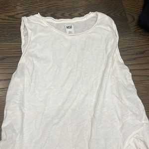 White NSF TANK long with ties at bottom